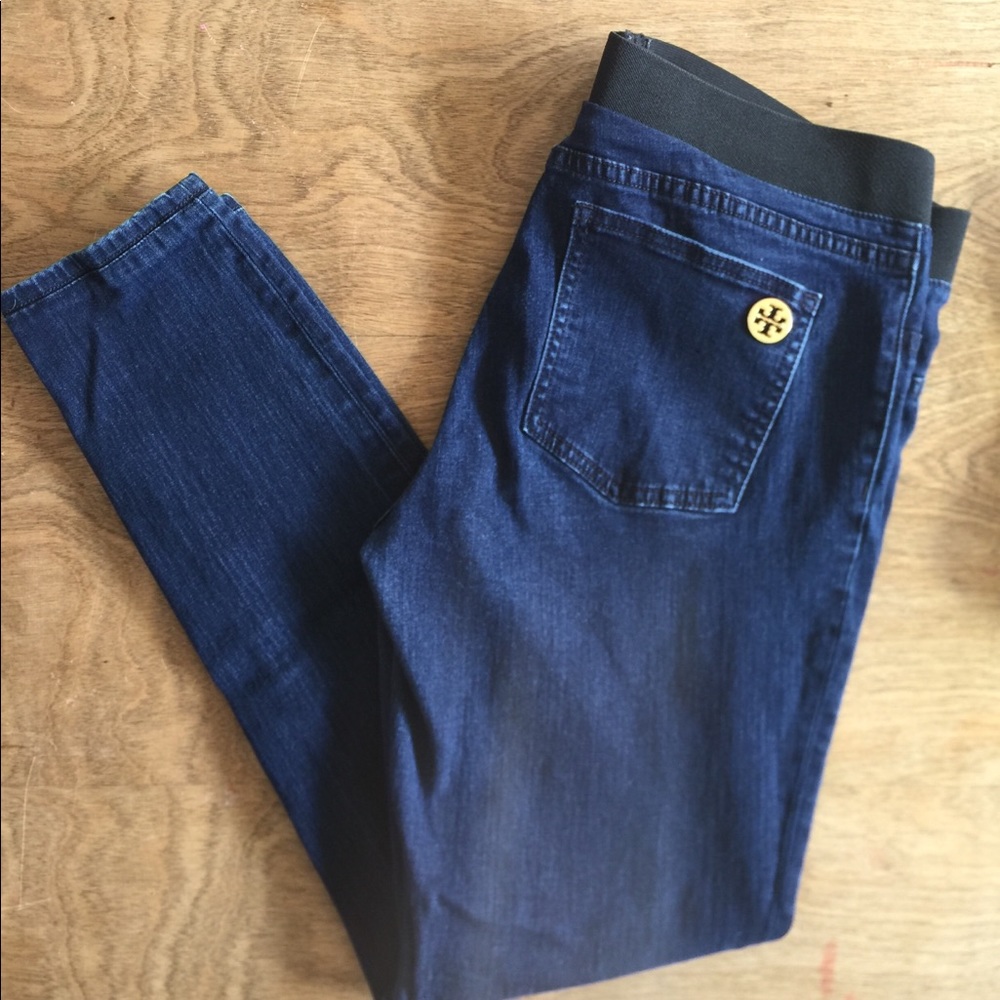 Tory Burch Jean Leggings, Elastic Waist Jeans